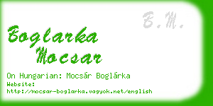 boglarka mocsar business card