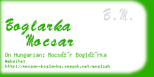 boglarka mocsar business card